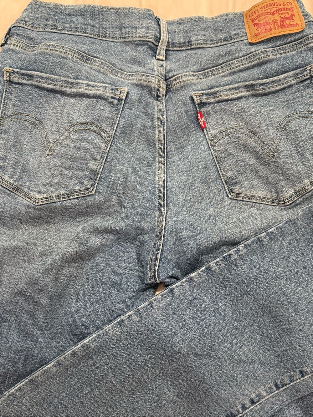 Levi's Womens 505 Straight Levi’s Light Blue Wash Jeans